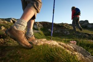 Hikers on the South West Coast path near Polzeath, Cornwall. Photographer Richard Taylor.